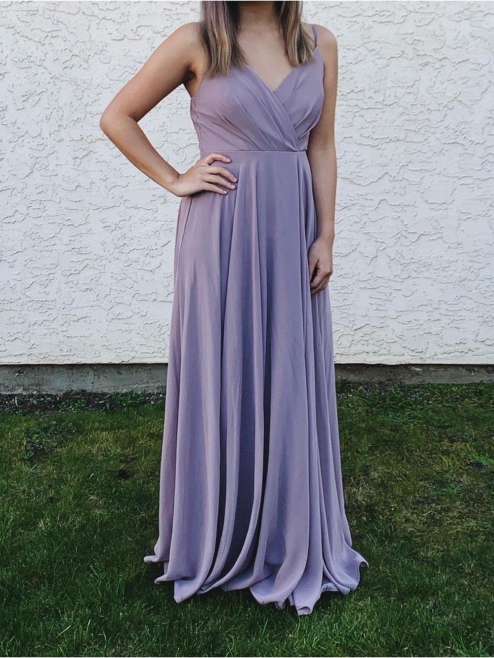 Lulu's Mauve & Taupe Sweetheart Maxi All About Love Prom and Wedding Guest Dress